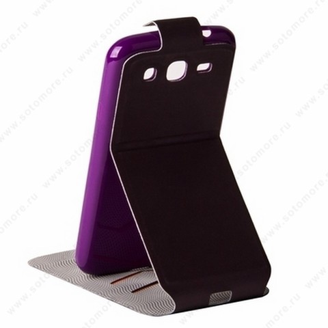 Чехол-флип Kooso Melkco для Samsung Galaxy Mega 5.8 i9150 - Kooso Koka Flip case Purple