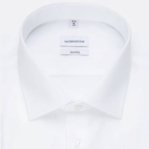 Сорочка Seidensticker Shaped Fit 01.021005-01 из поплина белая, удлиненный рукав
