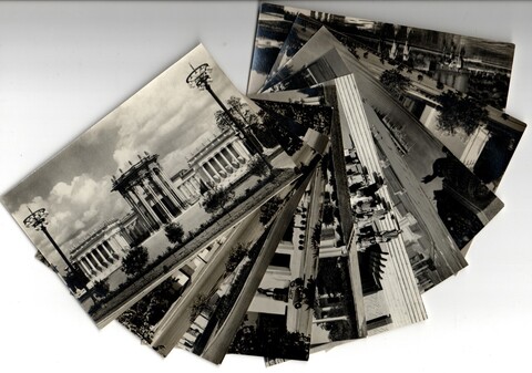 Набор фотооткрыток 1954 г. ВСХВ Москва 10 шт. Черно-белые  XF