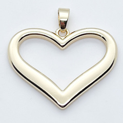 Подвеска Сердце, цвет золото, размер 25*19 мм, цена за 1 шт