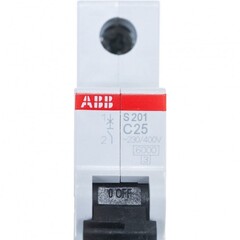 Выключатель автоматический модульный ABB S201 1п C 25А 6кА C25 2CDS251001R0254