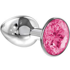 Анальная пробка Lola Toys Diamond Sparkle Small серебро_розовый