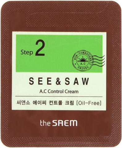 The Saem A.C Control Крем для контроля чистоты и жирности кожи See & Saw A.C Control Cream