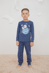 Пижама  для мальчика  К 1621/ночное небо на ультрамарине