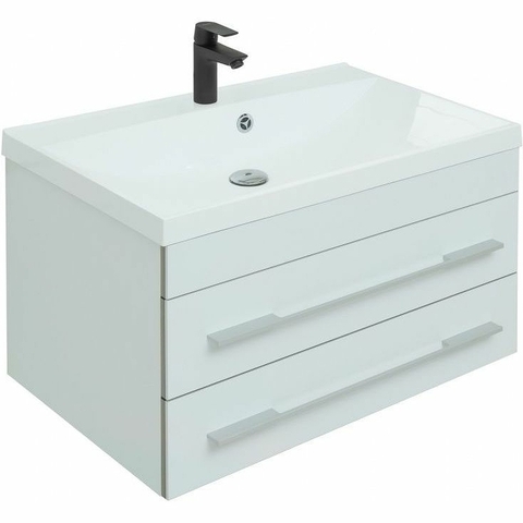 Aquanet 281096 Тумба с раковиной Верона 75 New цв.белый матовый (281096)