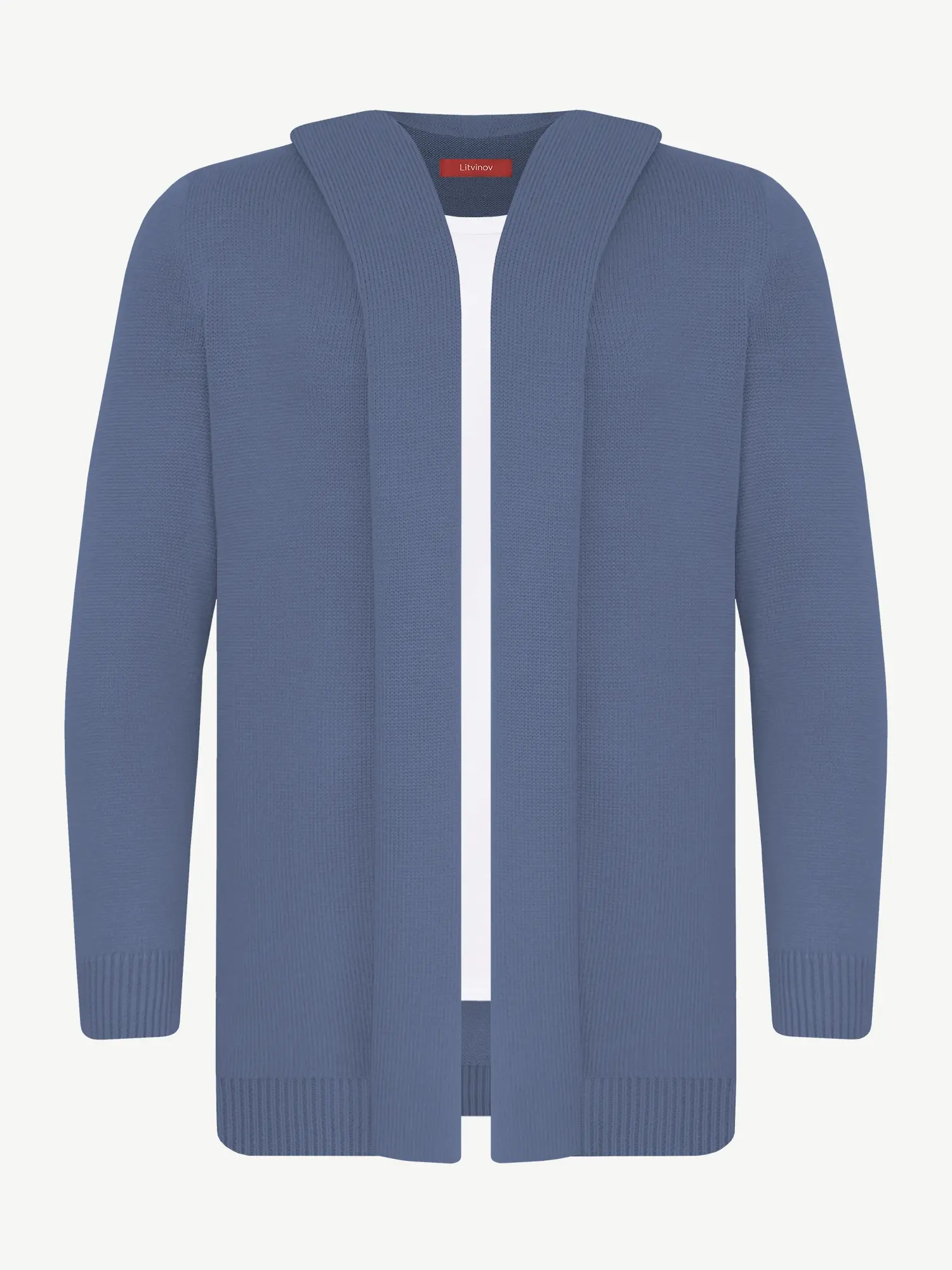 Кардиган с капюшоном из мягкой шерсти