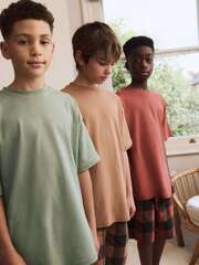 Пижама для мальчика Next AM2-779, 3 шт., Оранжевый, Хаки, Красный