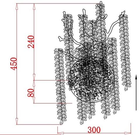 Светильник бра 30х45см Garda Decor серебряный