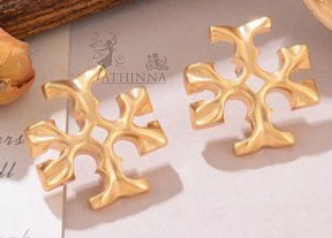 Серьги-пусеты TORY BURCH в форме логотипа