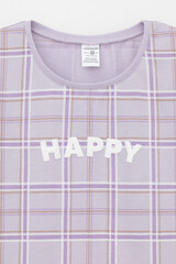 пижама  для девочки  К 1643/лаванда,шотландская клетка