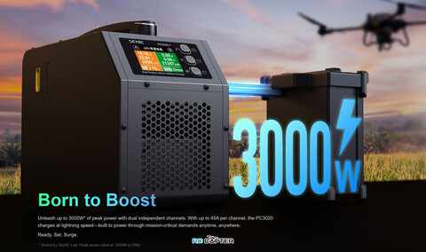 Зарядное устройство SkyRC PC3020-2 (SK-100227), 12-24S LiPo (4.2V) и LiHV (4.25-4.5V), 3000W (AC), Max x2 45A