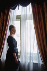 Зимний вечер. Платье льняное миди с вышивкой в этностиле PL-422602