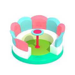 Детский аттракцион карусель 4kids Ракушка «Цветик-Семицветик» c электроприводом