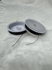 Резинка силиконовая ЧЕРНАЯ круглая для плетения браслетов, 5 мм и 8 мм, 8-18 м., 2 шт.