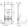 Geberit Duofix 111.520.00.2 Инсталляция для биде, 112 см, универсальная