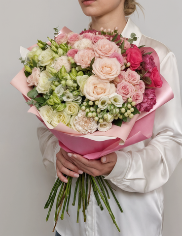 Букет с розами Инь и Янь