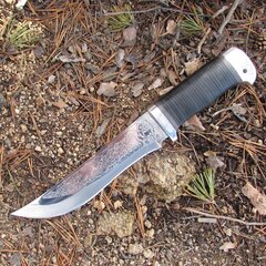 Охотничий нож НС-23А (40Х10С2М) гравировка, алюминиевые вставки (Златоуст)