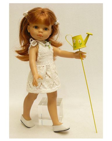 Вязаный сарафан - На кукле. Одежда для кукол, пупсов и мягких игрушек.