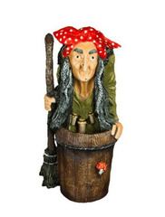 Фигурка Баба Яга со ступой (полистоун)