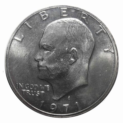 1 доллар 1971 (S) США. (Лунный) Серебро. AU