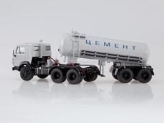 KAMAZ-54112 with semitrailer-cement TC-11 white 1:43 Start Scale Models (SSM)
