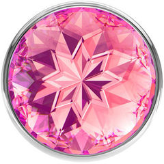 Анальная пробка Lola Toys Diamond Sparkle Small серебро_розовый