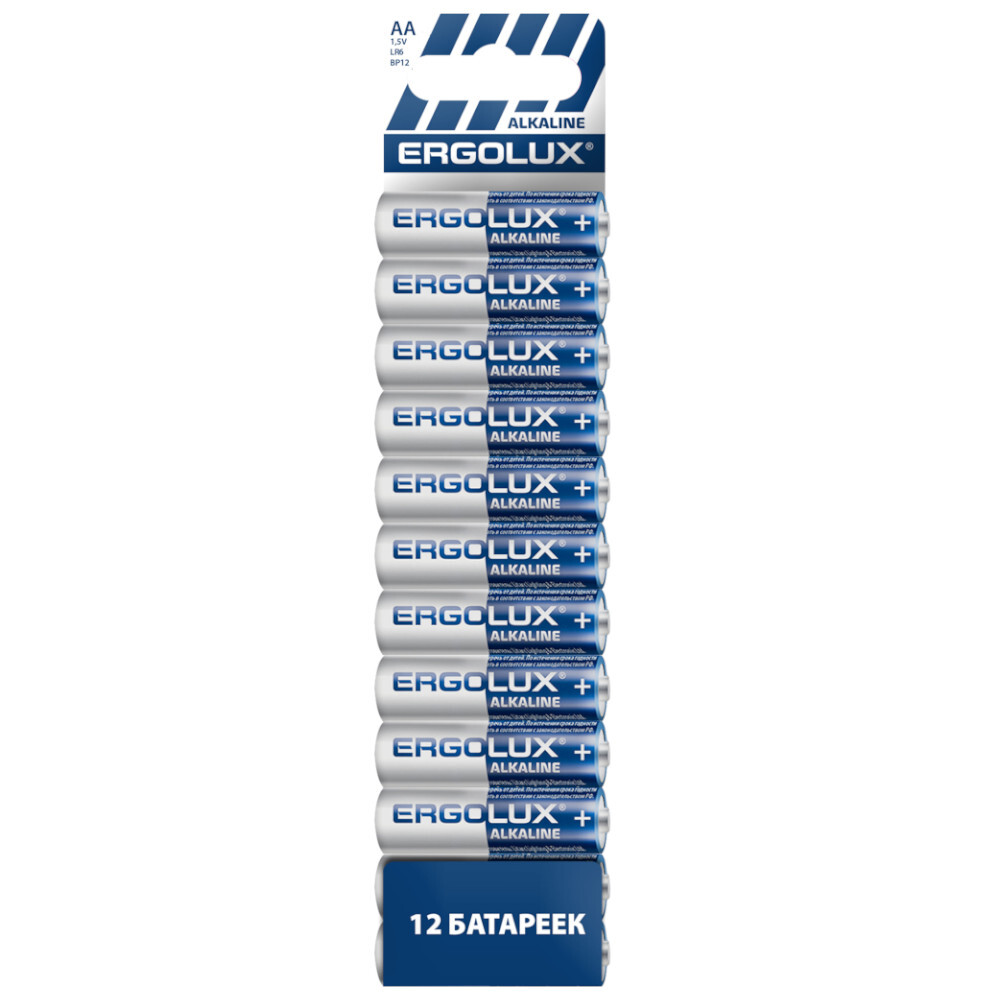 Батарейки Ergolux LR6 Alkaline BP12 Promo