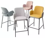 фото 2 Полубарный стул NYX (H=65cm) VF106 желтый / VF120 серый М-City на profcook.ru