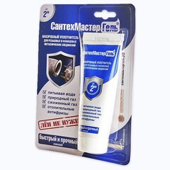 Гель-герметик анаэробный уплотнит. до 2''  синий 60г тюбик СантехМастер Гель