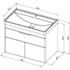 Aquanet 312430 Тумба с раковиной Ирис new 80 подвесная 1 ящ. 2 фасада цв.белый глянец (312430)