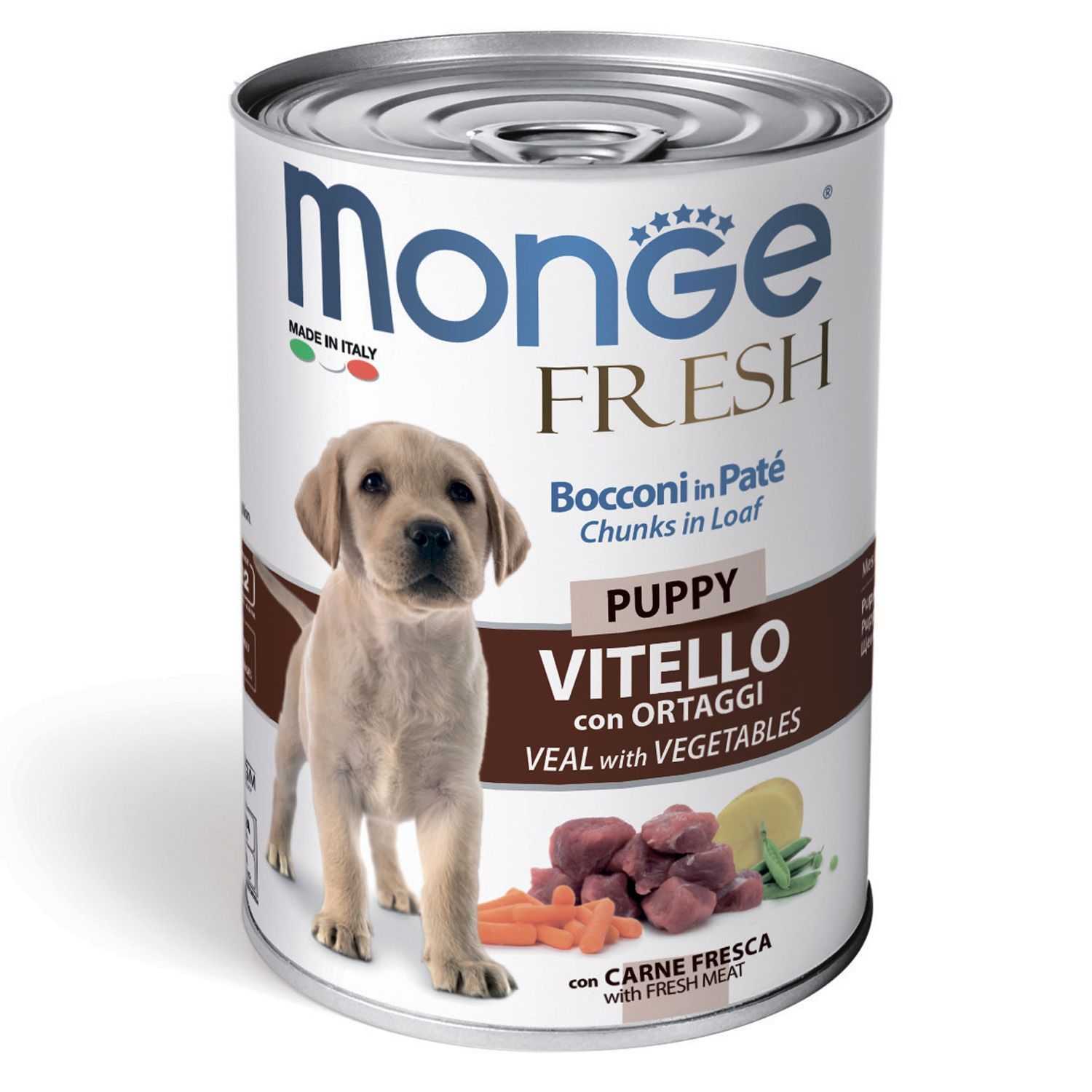 Monge Консервы для щенков Monge Dog Fresh Chunks in Loaf "мясной рулет" телятина с овощами 70014441_1.jpeg