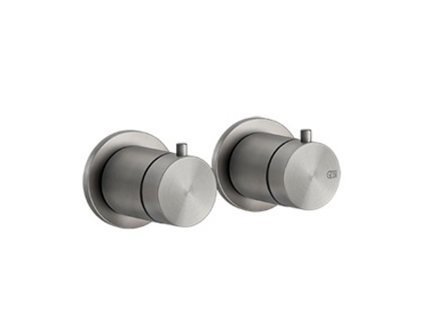 Gessi 54234#239 Термостат для душа встраиваемый на 2 потребителя, цвет Steel Brushed