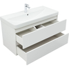 Aquanet 328002 Тумба с раковиной Вега 100 2 ящ. цв.белый глянец (328002)