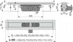 APZ6-850 Водоотводящий желоб AlcaPlast Professional