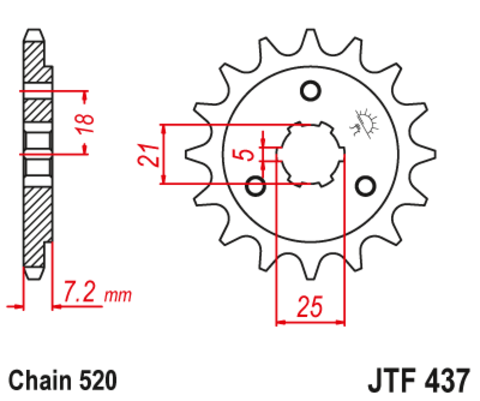 Звезда ведущая JTF437 16