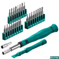 KRAFTOOL Precision-28, 28 предм., отвертка для точных работ (25677)
