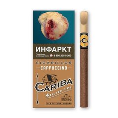 Сигариллы с деревянным мундштуком CARIBA Cappuccino (4шт.)