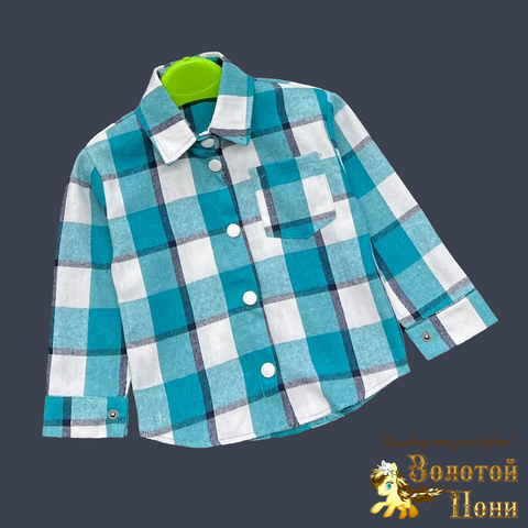 Рубашка на кнопках мальчику (2-6) 231123-Д247