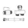 TOTO Washlet SHXCK94 Комплект для подключения, ToTo, WASHLET, для подключения WASHLET RX/SX к инсталляционному стенду GEBERIT