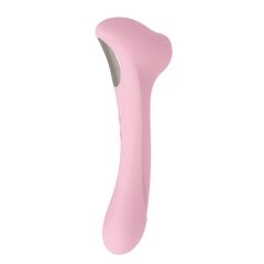 Нежно-розовый двусторонний стимулятор Daisy Massager - 20,2 см. - 