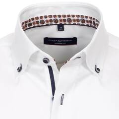 Сорочка мужская Casamoda Modern Fit 323938000-000 белая с контрастной отделкой
