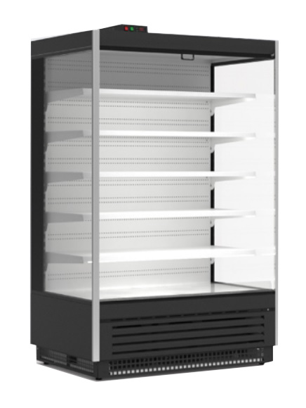 Холодильная горка Cryspi Solo 1500 (LED с выпаривателем) с боковинами