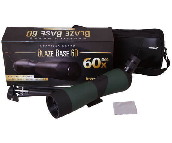 Комплект поставки Blaze BASE 60: труба, штатив, салфетка