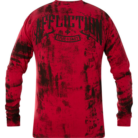 Affliction | Футболка лонгслив мужская Black Mist A25168 сзади