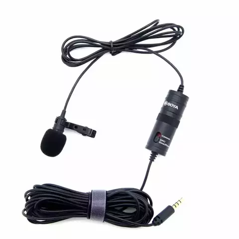 Петличный проводной мини - микрофон с клипсой BOYA BY-M1 (Черный)