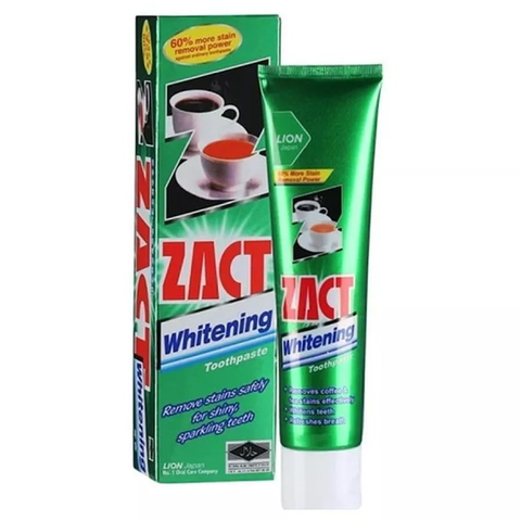 Зубная паста для устранения налета от кофе, чая ZACT Whitening Toothpaste, 150 гр