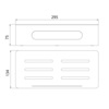 Lemark 9771043 Полка для душа прямая Lemark SHELF LINE из нерж. стали с крючками, хром/вставка-пластик графит