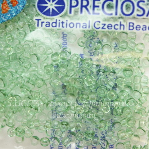 01162 Бисер 10/0 Preciosa Кристалл Соль-Гель светло-зеленый