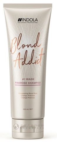 Шампунь оттеночный для волос Pinkrose Blond Addict Indola, 250 мл