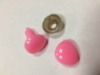 Носик винтовой треугольный для игрушки 11 х 9 мм (розовый) с заглушкой